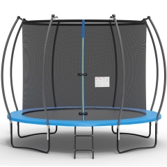 Trampoline for Kids and Adults 8FT, 10FT, 12FT, 14FT, Round Outdoor Trampoline with Enclosure Net, ASTM Approved Recreational Trampolines