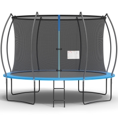 Trampoline for Kids and Adults 8FT, 10FT, 12FT, 14FT, Round Outdoor Trampoline with Enclosure Net, ASTM Approved Recreational Trampolines