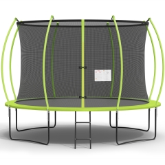 Trampoline for Kids and Adults 8FT, 10FT, 12FT, 14FT, Round Outdoor Trampoline with Enclosure Net, ASTM Approved Recreational Trampolines