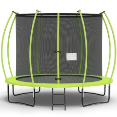 Trampoline for Kids and Adults 8FT, 10FT, 12FT, 14FT, Round Outdoor Trampoline with Enclosure Net, ASTM Approved Recreational Trampolines