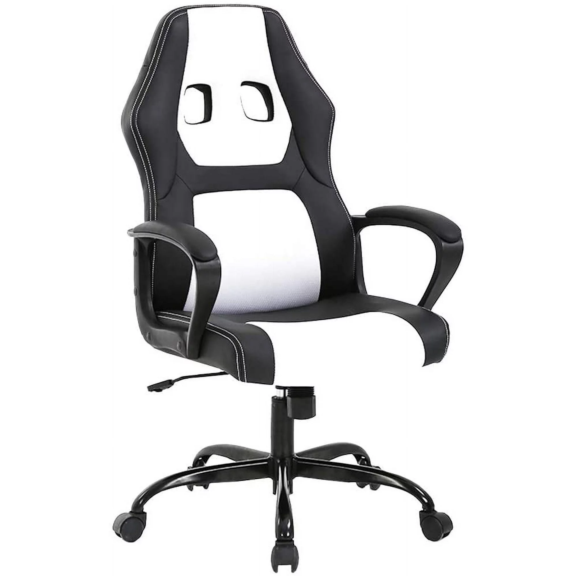 BestMassage Adjustable & Ergonomic Swivel Gaming Chair, White