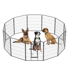 BestPet Dog Playpen Indoor 40 inch Height 12 Panels Dog Pen for Medium and Large Dogs, Exercise Pen Pet Dog Fence with Doors Pet Puppy Playpen, Black