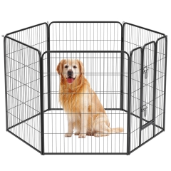 BestPet Dog Playpen Indoor 40 inch Height 6 Panels Dog Pen for Medium and Large Dogs, Exercise Pen Pet Dog Fence with Doors Pet Puppy Playpen, Black