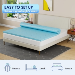 PayLessHere 2 Inch Gel Memory Foam Mattress Topper/Gel Infused Mattress Topper/CertiPUR-US Certified/Easy to Clean, (King)