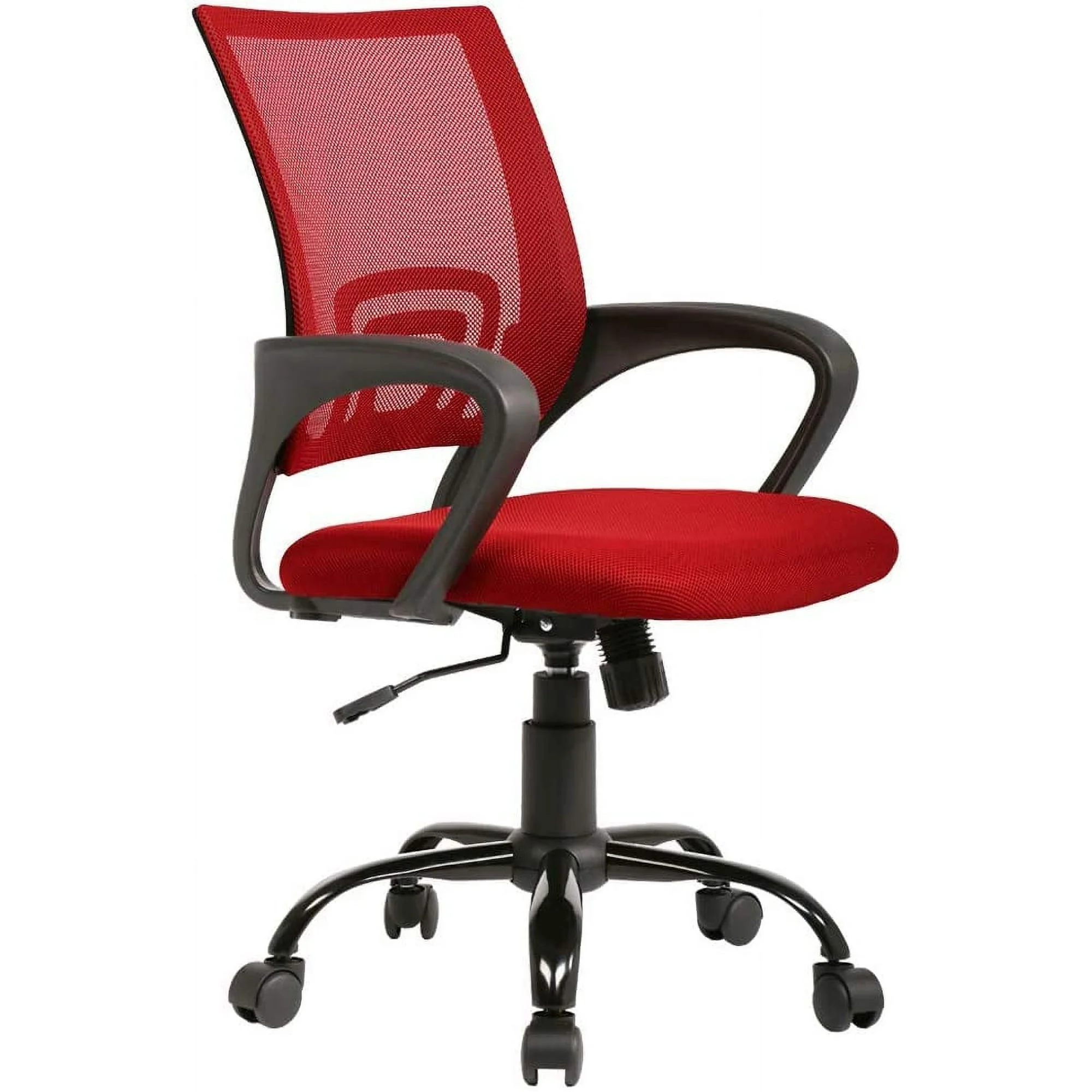 BestOffice Ergonomic Office Chair, Lumbar Support, Adjustable Height with Armrests for Adults(Red)