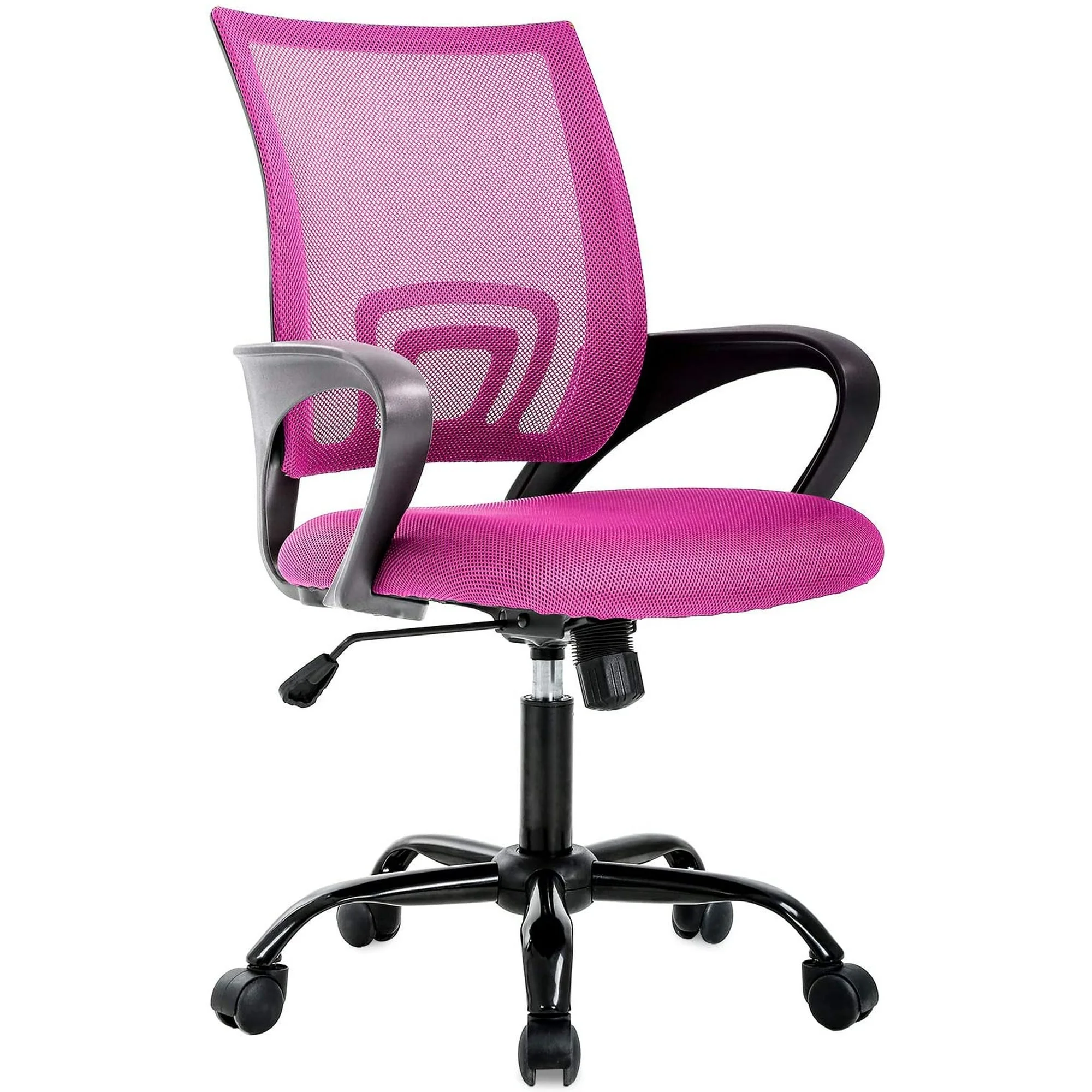 BestOffice Ergonomic Office Chair, Lumbar Support, Adjustable Height with Armrests for Adults(Pink)