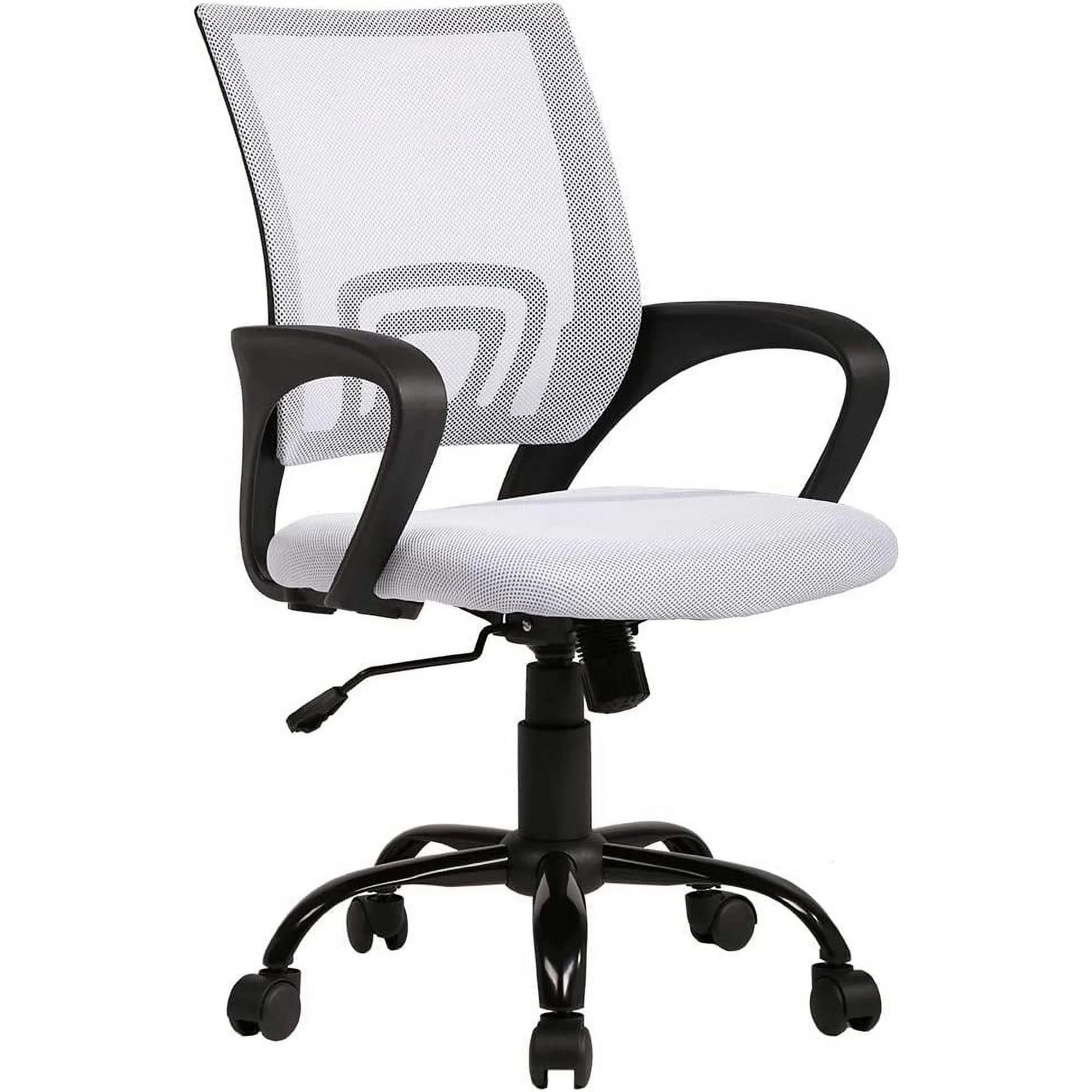 BestOffice Ergonomic Office Chair, Lumbar Support, Adjustable Height with Armrests for Adults(White)