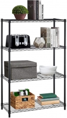 BestOffice 4 Shelf Wire Shelving Metal Large Storage Shelves Heavy Adjustable Utility Commercial Grade Steel Layer Shelf