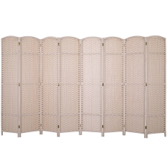 Room Divider 8 Panel 5.57 FT Tall Privacy Screen Waterproof Wood Frame Partition Room Dividers and Folding Privacy Screens Freestanding Wall Divider I