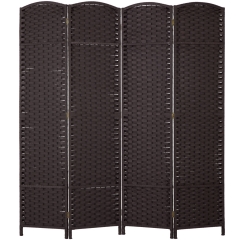 Room Divider 4 Panel 5.57 FT Tall Privacy Screen Waterproof Wood Frame Partition Room Dividers and Folding Privacy Screens Freestanding Wall Divider I