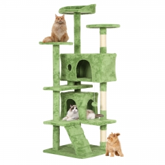 BestPet 54in Cat Tree Tower for Indoor Cats,Multi-Level Cat Furniture Activity Center with Cat Scratching Posts Stand House Cat Condo with Funny Toys