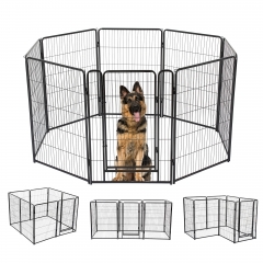 BestPet Indoor Dog Playpen,40inch 8 Panels Dog Pen Dog Fence with Gravity Lock & Wide Door Pet Exercise Pen for RV Camping Yard, Black