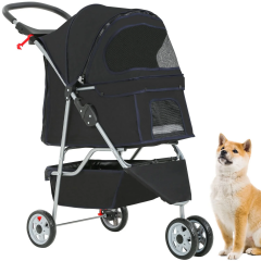 Bestpet Pet Stroller, 3 Wheels, Travel Folding Carrier T13