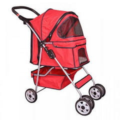 BestPet, Cat Carrier Stroller, 4 Wheels, Red