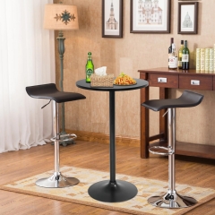 Modern Bar Table 40" Height Kitchen Dining Table Round Pub Table Hydraulic Dining Room Home Kitchen Table Bar Top Table Tall Table (2, Black)