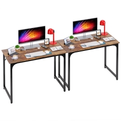 PayLessHere 39/47 Inch Computer Desk Modern Simple Desk Study Desk Writing Table with Metal Frame Adjustable Foot Pads for Home Office Study Set of 2,