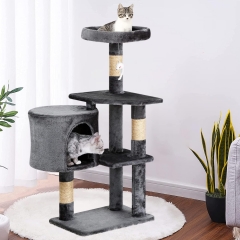 BestPet 36" Tall Multi-Level Cat Tree Tower Condo, Light Gray - Perfect for Active Cats