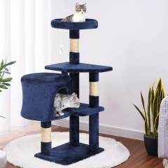 BestPet 36 inch Tall Cat Tree Cat Tower Cat Condo Multi-Level,Navy&nbsp;Blue