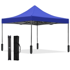 10x10fT Pop-Up Canopy Tent – Adjustable Height Outdoor Gazebo, Quick Setup with Sandbags, Ground Stakes & Ropes, Perfect for Outdoor Activities,Blue