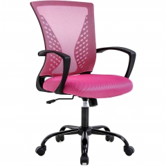 FDW Ergonomic Office Chair, Lumbar Support, Rolling Swivel for Women(Pink)