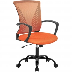 FDW Ergonomic Office Chair, Lumbar Support, Rolling Swivel for Women(Orange)