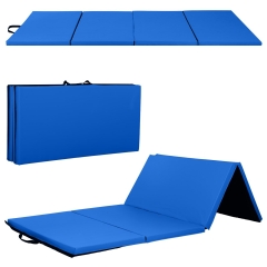 4'x8'x2" New Folding Panel Gymnastics Mat, Perfect for Indoor/Outdoor Exercise(Blue) 4'x8'x2" New Folding Panel Gymnastics Mat, Perfect for Indoor/Outdoor Exercise(Blue)