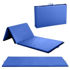 4'x10'x2" New Folding Panel Gymnastics Mat, Perfect for Indoor/Outdoor Exercise(Blue) 4'x10'x2" New Folding Panel Gymnastics Mat, Perfect for Indoor/Outdoor Exercise(Blue)