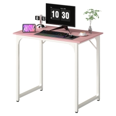 PayLessHere | 32 Inch Computer Desk | Pink | Office Desk with Metal Frame, Adjustable Feet | Water-Resistant, Scratchproof Surface PayLessHere | 32 Inch Computer Desk | Pink | Office Desk with Metal Frame, Adjustable Feet | Water-Resistant, Scratchproof Surface