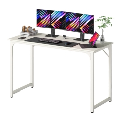 PayLessHere | 47 Inch Computer Desk | White | Office Desk with Metal Frame, Adjustable Feet | Water-Resistant, Scratchproof Surface PayLessHere | 47 Inch Computer Desk | White | Office Desk with Metal Frame, Adjustable Feet | Water-Resistant, Scratchproof Surface