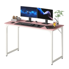 PayLessHere | 47 Inch Computer Desk | Pink | Office Desk with Metal Frame, Adjustable Feet | Water-Resistant, Scratchproof Surface PayLessHere | 47 Inch Computer Desk | Pink | Office Desk with Metal Frame, Adjustable Feet | Water-Resistant, Scratchproof Surface