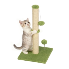 22 Inch Cat Scratching Post Cat Scratcher Natural Sisal Rope Scratch Post Kitten Trees with Hanging Ball for Indoor Cats ,Green 22 Inch Cat Scratching Post Cat Scratcher Natural Sisal Rope Scratch Post Kitten Trees with Hanging Ball for Indoor Cats ,Green
