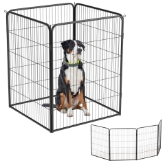 BestPet Dog Playpen Indoor 40 inch Height 4 Panels Dog Pen for Medium and Large Dogs, Exercise Pen Pet Dog Fence with Doors Pet Puppy Playpen, Black