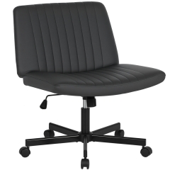 Criss Cross Chair Wide, Armless Office Desk Chair,Backrest Vanity Chair with Wheels 360 Swivel, Height Adjustable for Home Office, Home Office Black Criss Cross Chair Wide, Armless Office Desk Chair,Backrest Vanity Chair with Wheels 360 Swivel, Height Adjustable for Home Office, Home Office Black
