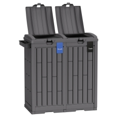 FDW 60 Gallon Dual Outdoor Trash Can with Lid, Double Bin Garbage Can with Safe Ashtray for Waste Sorting, Patio & Garden FDW 60 Gallon Dual Outdoor Trash Can with Lid, Double Bin Garbage Can with Safe Ashtray for Waste Sorting, Patio & Garden