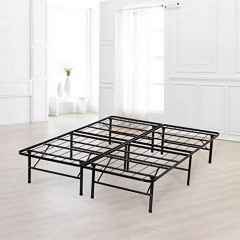 FDW Bed Frame Full Metal Base Mattress Foundation Heavy Duty Steel Replaces Box Spring,Black