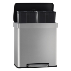 FDW Stainless Steel 16 Gallon Garbage Can for Office Bedroom,Kitchen Trash Can with Lid FDW Stainless Steel 16 Gallon Garbage Can for Office Bedroom,Kitchen Trash Can with Lid