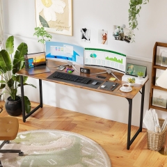 PayLessHere 63 Inch Vintage Computer Desk with Metal Frame, Adjustable Feet,Pack of 1 PayLessHere 63 Inch Vintage Computer Desk with Metal Frame, Adjustable Feet,Pack of 1