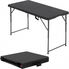 PayLessHere 4FT Folding Table with Carry Handle & Waterproof,Steel Frame with Lock for Outdoor,Black PayLessHere 4FT Folding Table with Carry Handle & Waterproof,Steel Frame with Lock for Outdoor,Black