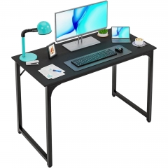 FDW 39 inch Computer Desk, Sturdy Laptop Table for Home Office, Black