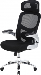 Ergonomic Big and Tall Office Chair Executive Desk Mesh Swivel 500LB with Lumber Support Wide Seat Flip-Up Arms for High Back Computer Chair,Black