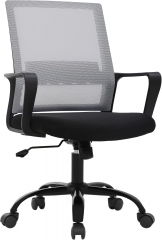 Office Chair Computer Chair Ergonomic Mesh Chair Mid-Back Home Office Swivel Chair Modern Desk Chair with Wheels Armrests Lumbar Support,Grey