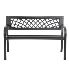 PayLessHere Garden Bench Outdoor Metal with Mesh Pattern for Patio Park Lawn Yard,Black PayLessHere Garden Bench Outdoor Metal with Mesh Pattern for Patio Park Lawn Yard,Black
