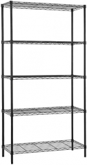 FDW 5 Shelf Wire Shelving Unit Garage NSF Wire Shelf Adjustable Utility Commercial Grade Steel Layer Shelf Rack Organizer 1250 LBS Capacity -14x36x72