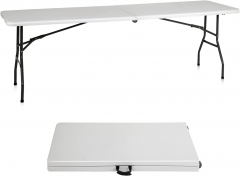 Bestoffice 8FT Plastic Outdoor Dining Table Camping Party Table