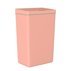 BestOffice 13 gallon Automatic Plastic Trash Can with Lid, Touch Free with Motion Sensor for Indoor Use(Pink)