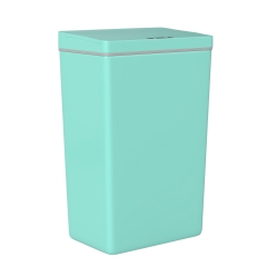 BestOffice 13 gallon Automatic Plastic Trash Can with Lid, Touch Free with Motion Sensor for Indoor Use(Blue)