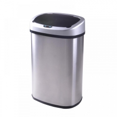FDW 13Gal Silver Touchless Trash Can - Stainless Steel Auto Lid for Kitchen/Office FDW 13Gal Silver Touchless Trash Can - Stainless Steel Auto Lid for Kitchen/Office
