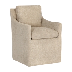 Upholstered Dining Chair Modern Accent Chair, Khaki