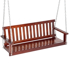 FDW 880 LBS Outdoor Wooden Porch Swing Wooden 3-Seater, 5FT with Ergonomic Design, Water-Resistant Heavy-Duty for Courtyard Garden Backyard, Brown FDW 880 LBS Outdoor Wooden Porch Swing Wooden 3-Seater, 5FT with Ergonomic Design, Water-Resistant Heavy-Duty for Courtyard Garden Backyard, Brown