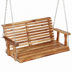FDW 600 LBS 4 FT 2-Seater Front Porch Swing, Wooden Outdoor Porch Swing Bench Chair,Durable Hanging Chains, Water-Resistant Courtyard Outdoor, Nature FDW 600 LBS 4 FT 2-Seater Front Porch Swing, Wooden Outdoor Porch Swing Bench Chair,Durable Hanging Chains, Water-Resistant Courtyard Outdoor, Nature